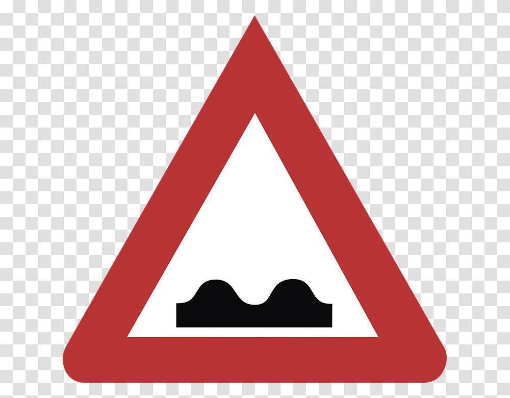 Speed Bump Road Sign Panneau Travaux, Triangle, Rug Transparent Png