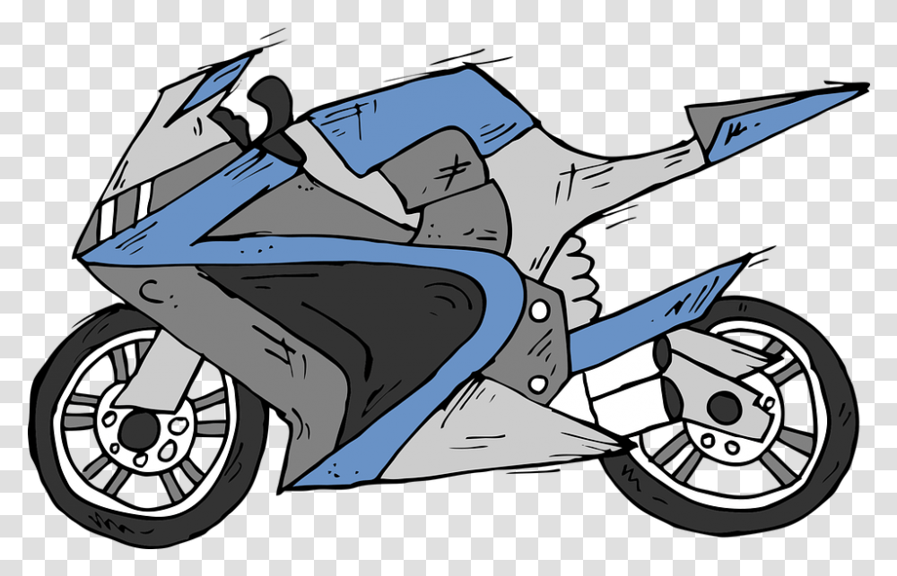 Speed Motorbike Car Path Race Racing Motor Bike Drawing, Wheel, Machine, Vehicle, Transportation Transparent Png