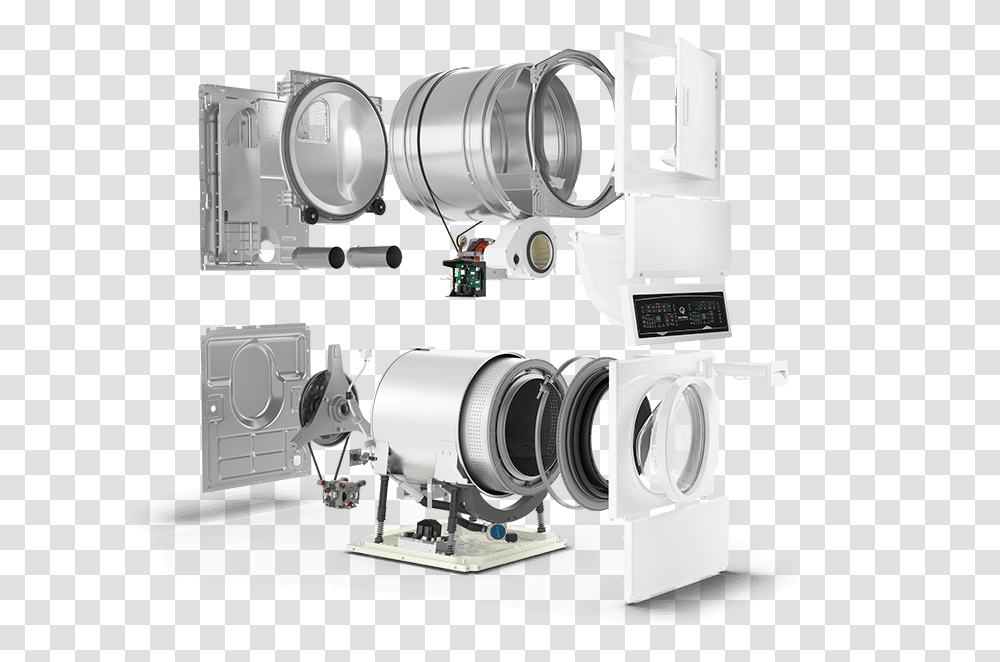 Speed Queen White Stacked Washerdryer Speed Queen Stacked Washer Dryer, Camera, Electronics, Machine, Appliance Transparent Png