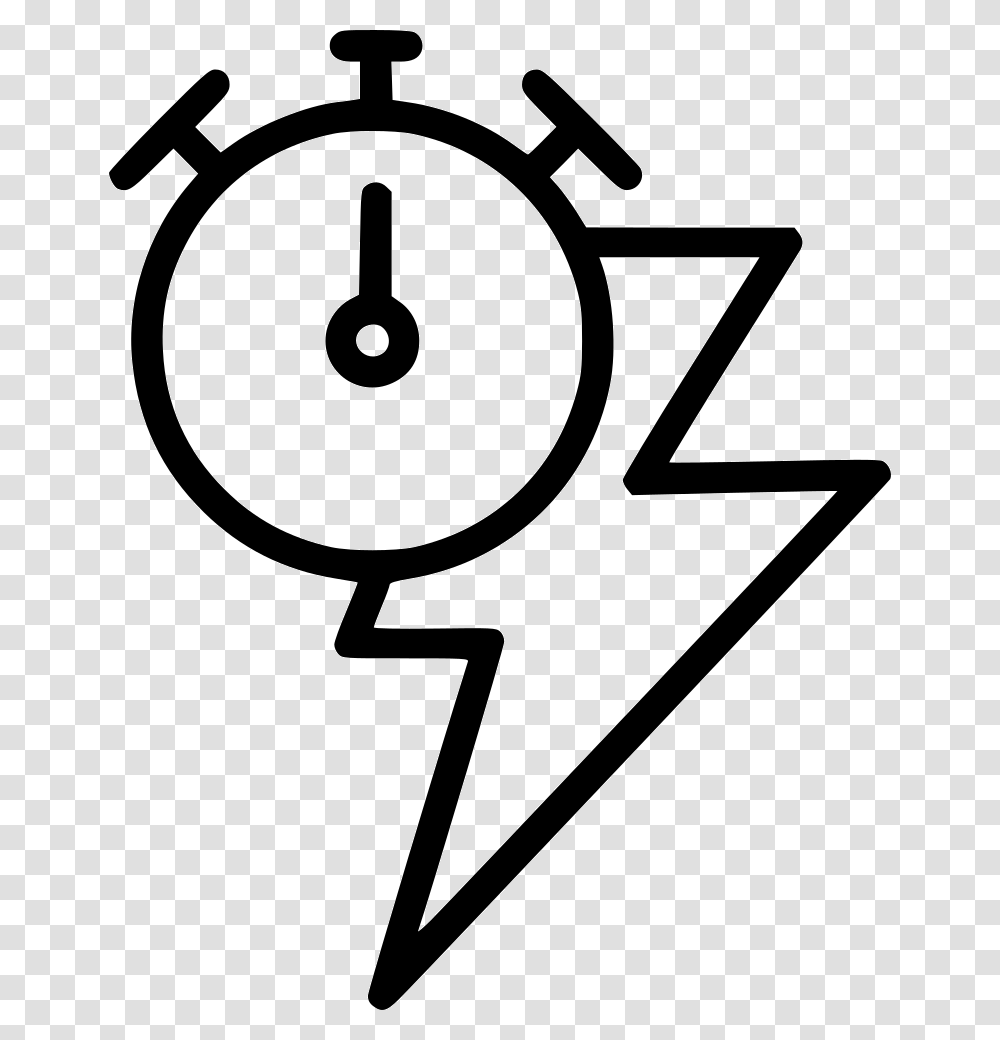 Speed Timer Lightening Bolt Circle, Stencil, Number Transparent Png