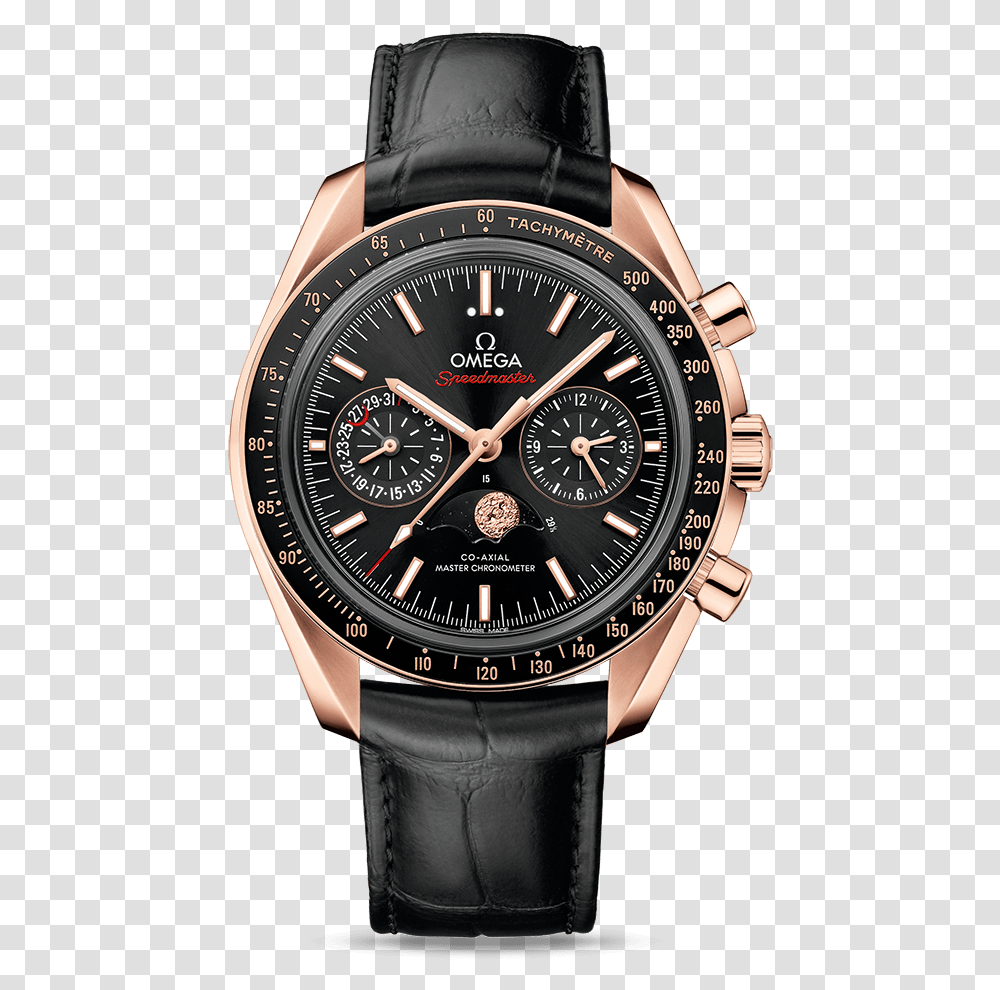 Speedmaster Moonphase Co Axial Master Chronometer Moonphase Watch, Wristwatch, Text Transparent Png