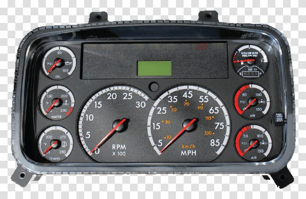 Speedometer 2007 Freightliner, Gauge, Wristwatch, Tachometer, Clock Tower Transparent Png