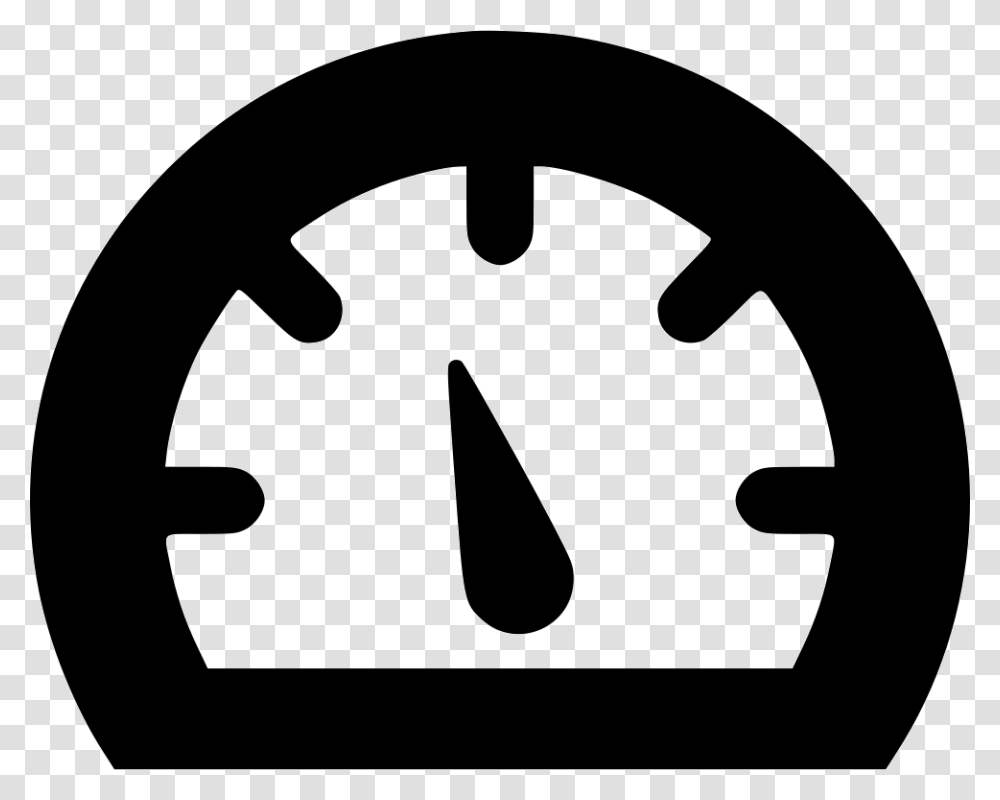 Speedometer Icon For Speed Internet, Stencil, Sign Transparent Png