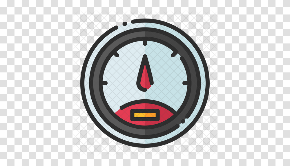 Speedometer Icon Of Colored Outline Vector Graphics, Logo, Symbol, Trademark, Grille Transparent Png