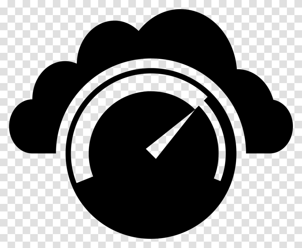 Speedometer In Front Of A Cloud Silhouette Silhueta Velocimetro, Stencil, Clock, Alarm Clock Transparent Png