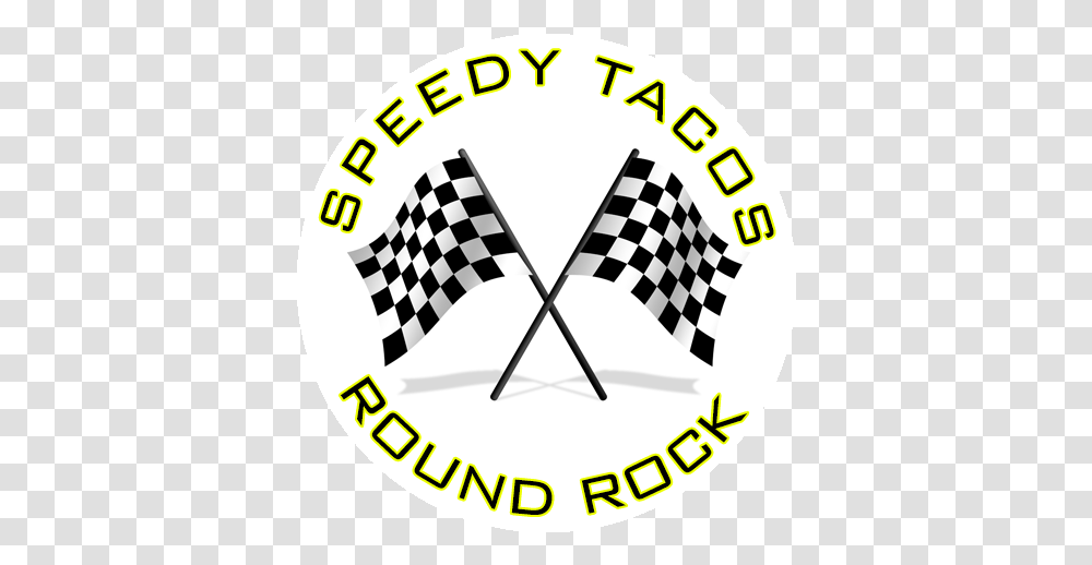 Speedy Tacos Checkered, Label, Text, Logo, Symbol Transparent Png