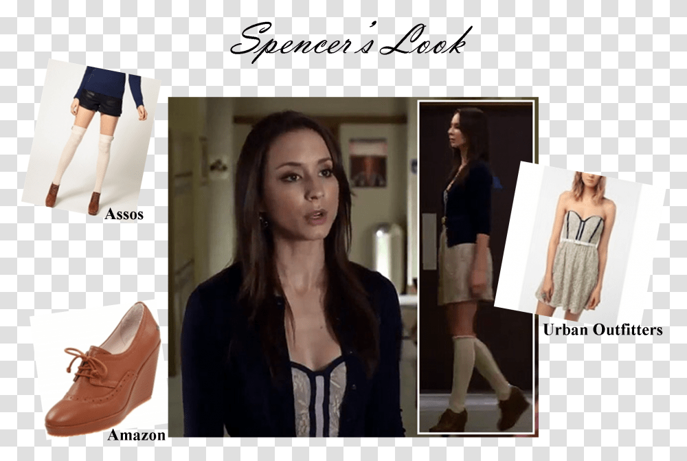 Spencerquots Look Aria Pretty Little Liars High Socks, Person, Human, Apparel Transparent Png