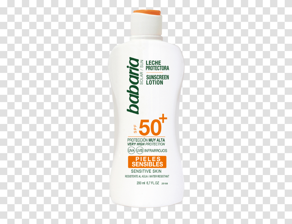 Spf Sunscreen Lotion For Sensitive Shampoo, Cosmetics, Bottle, Milk, Beverage Transparent Png