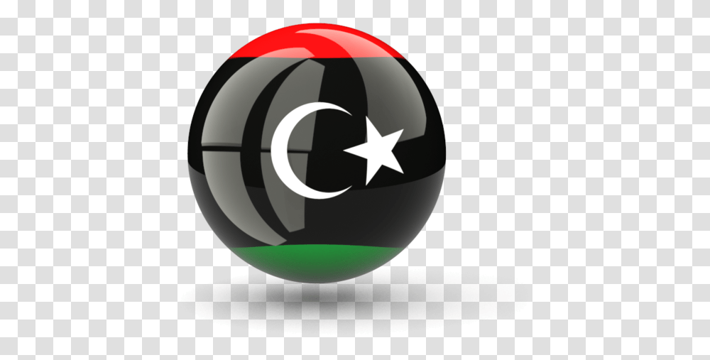 Sphere Icon Libya Flag Icon, Symbol, Star Symbol, Soccer Ball, Football Transparent Png