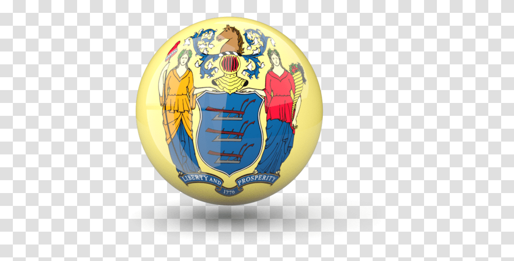Sphere Icon Outline Flag Of New Jersey, Logo, Symbol, Trademark, Badge Transparent Png
