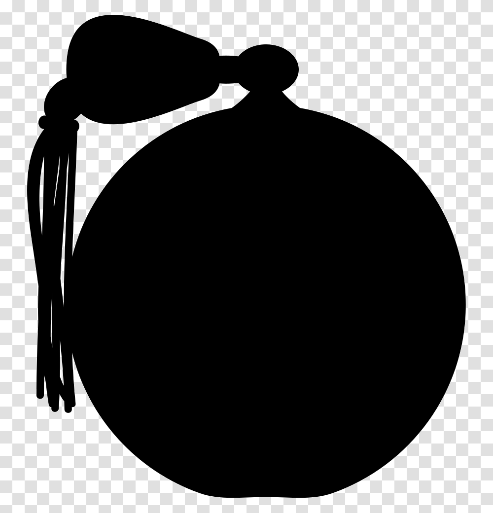 Spherical Bottle Of Perfume Icon Free Download, Silhouette, Cushion, Stencil, Bowl Transparent Png