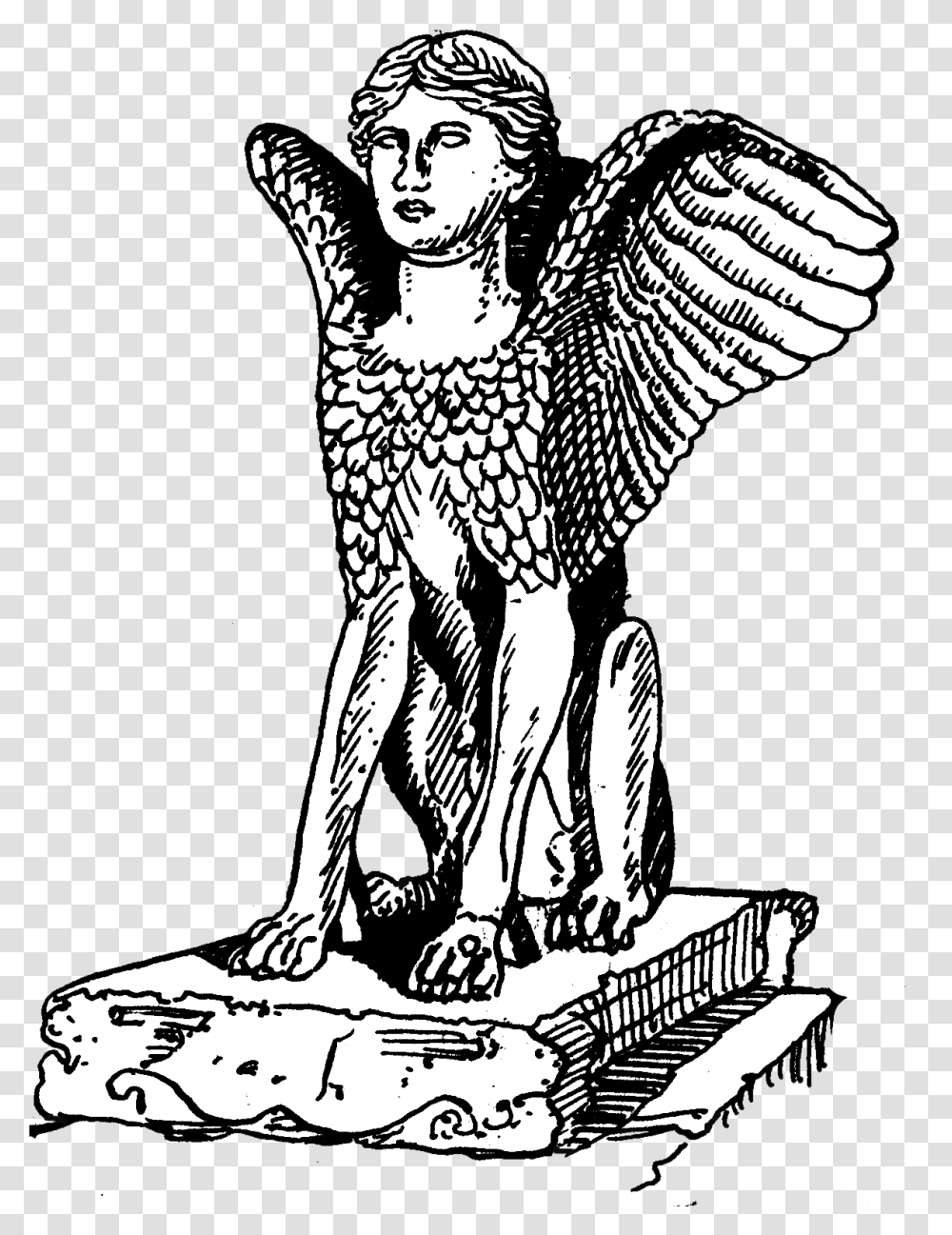 Sphinx Statue Illustration, Sculpture, Person, Human Transparent Png