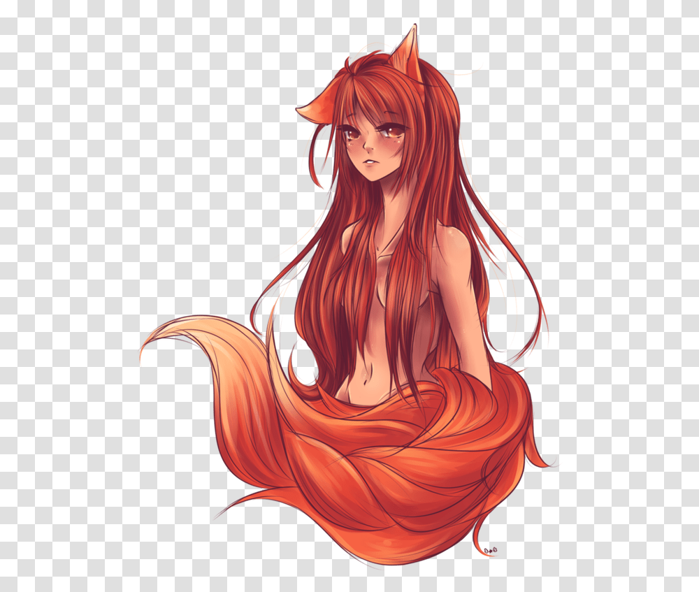 Spice And Wolf Gray Red Hair Female Spice And Wolf Ginger Anime Girl, Person, Human, Art, Graphics Transparent Png