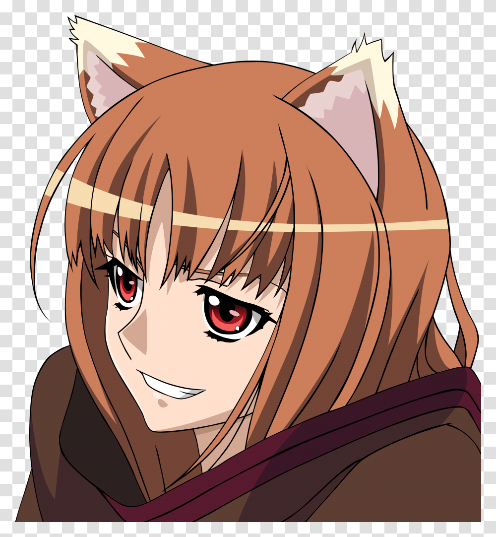 Spice And Wolf Holo Animal Ears Vector Trace Spice And Wolf Holo Smug, Manga, Comics, Book, Long Sleeve Transparent Png
