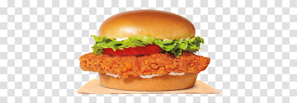 Spicy Crispy Chicken Burger King Spicy Crispy Chicken Sandwich Burger King, Food Transparent Png