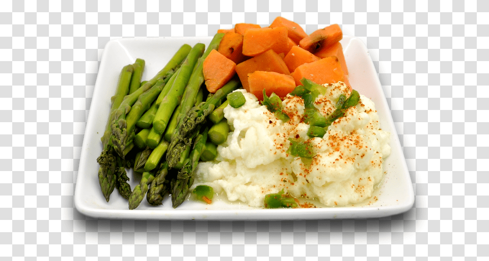Spicy Egg White Asparagus Fit PlateData Rimg Mashed Potato, Plant, Food, Vegetable, Meal Transparent Png
