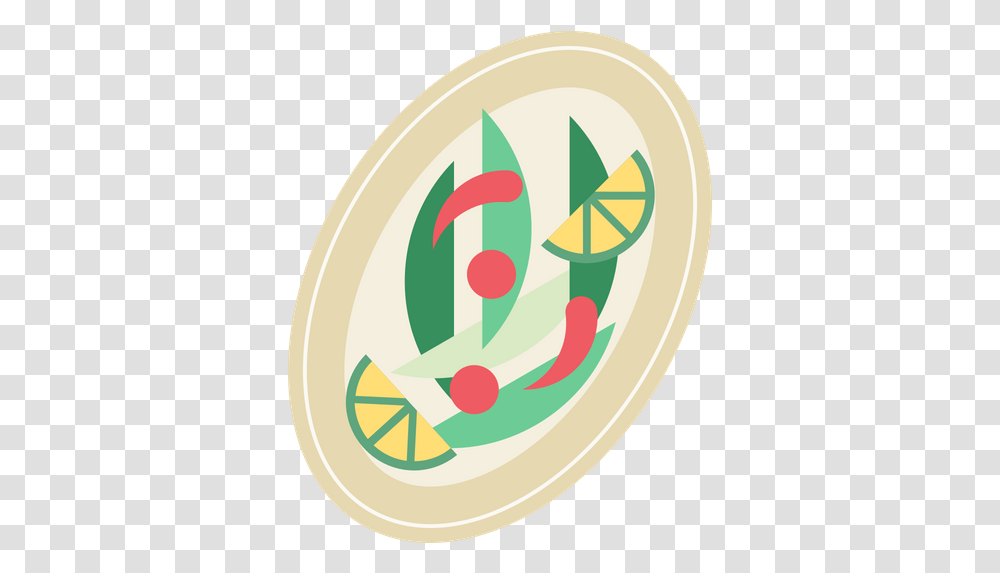 Spicy Green Papaya Salad Icon Of Flat Emblem, Logo, Symbol, Trademark, Egg Transparent Png