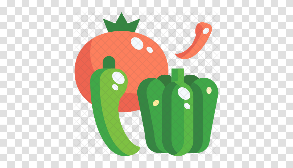 Spicy Vegetables Icon Illustration, Plant, Food, Pepper, Bell Pepper Transparent Png