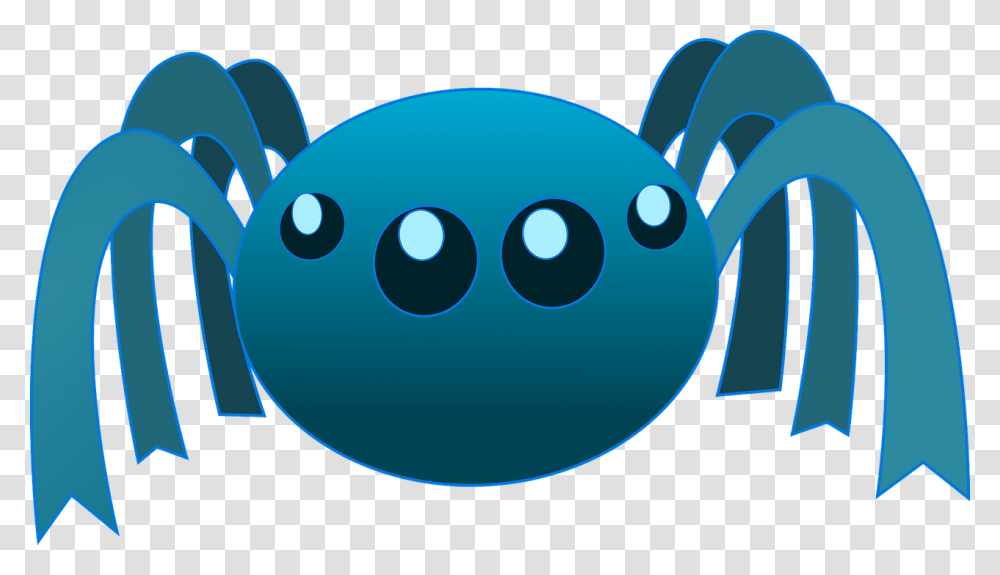 Spider Alien Insect Cartoon Funny Cute Halloween Blue Spider Clipart, Sphere, Sea Life, Animal, Tortoise Transparent Png