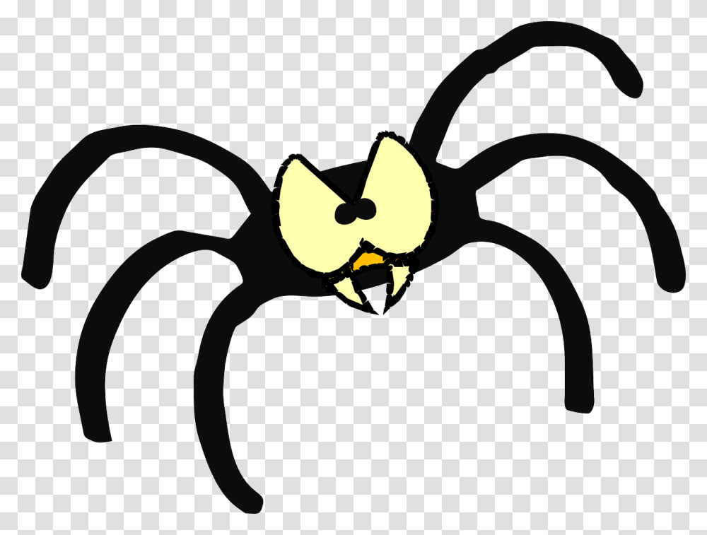 Spider Bug Sharp Teeth Fangs Legs Angry Spider Clipart, Animal, Wasp, Bee, Insect Transparent Png
