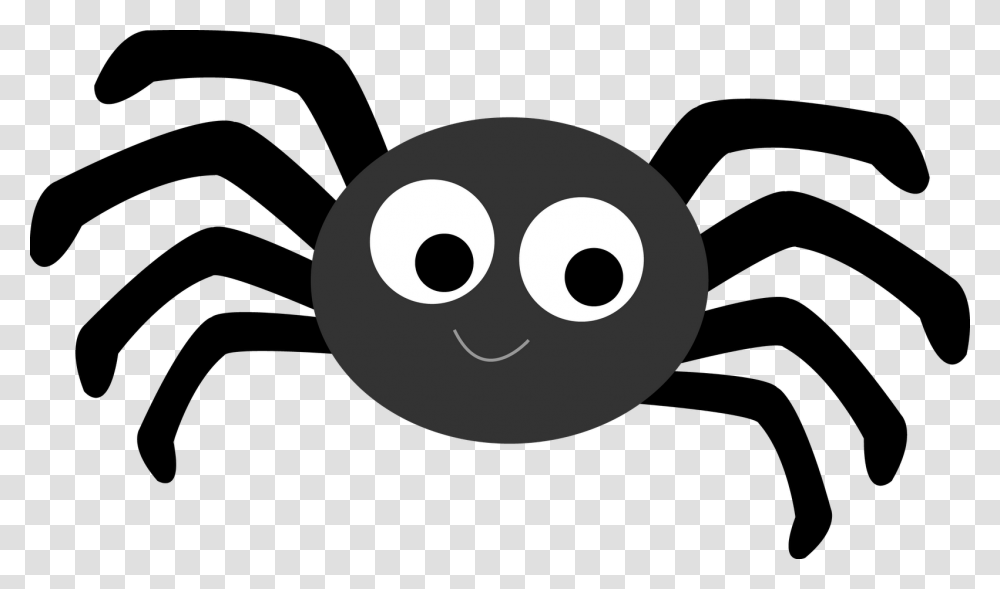 Spider Clipart Black And White Cartoon Incy Wincy Spider, Moon, Nature, Photography, Stencil Transparent Png
