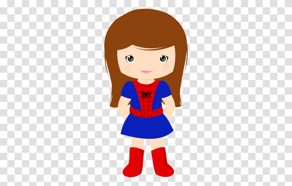 Spider Girl Minus Clip Art Mais Super Hero Dibujos, Person, Human, Doll, Toy Transparent Png