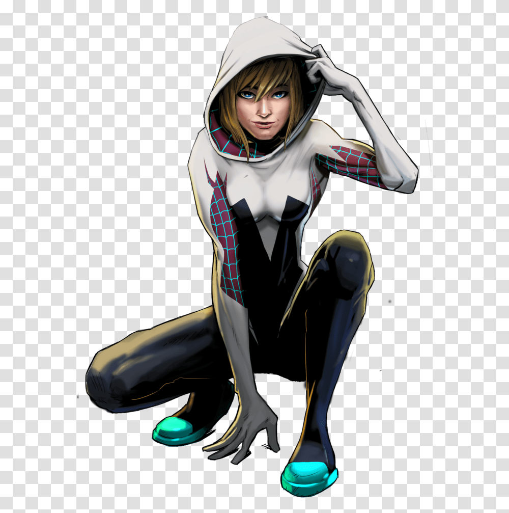 Spider Gwen Image Spider Gwen Comic, Person, Costume, Performer Transparent Png