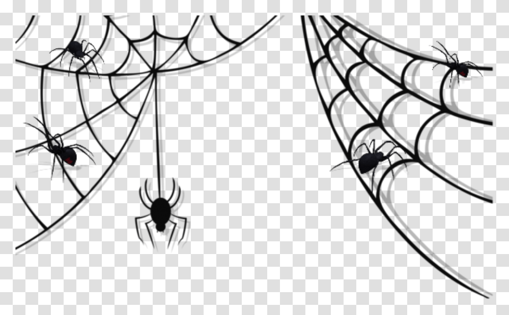 Spider Halloween Spiders Spiderweb Spiderwebs Background Spider Web, Bow Transparent Png