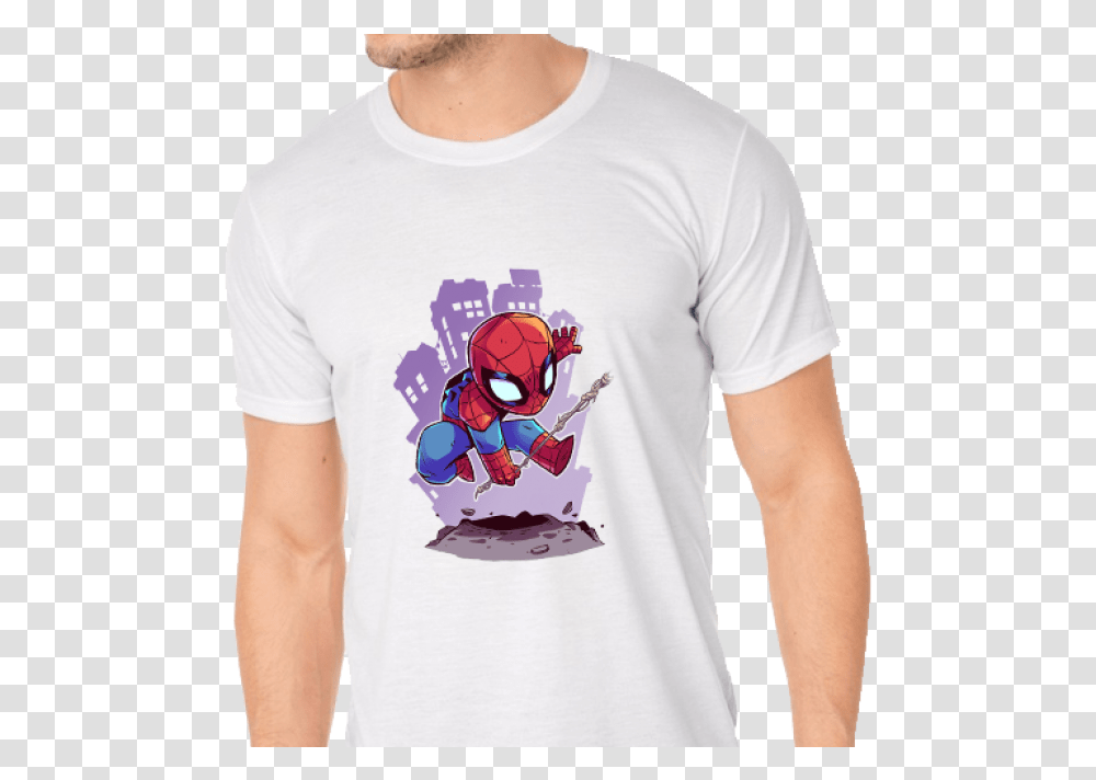 Spider Man Chibi, Apparel, T-Shirt, Person Transparent Png