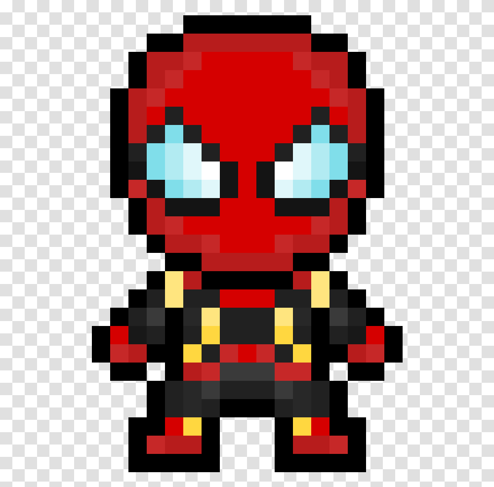 Spider Man Far From Home Pixel Art, Pac Man, Minecraft Transparent Png