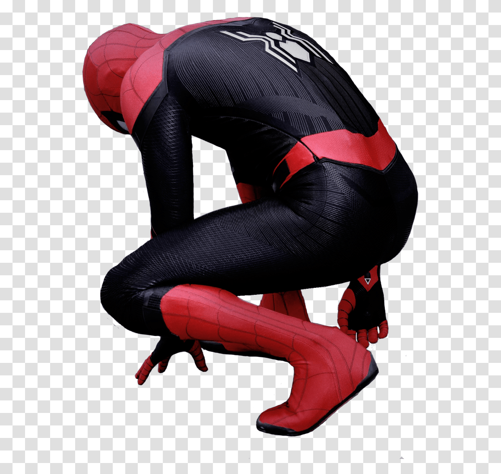Spider Man Far From Home Upgraded Suit File Spider Man Far From Home, Helmet, Spandex, Footwear Transparent Png