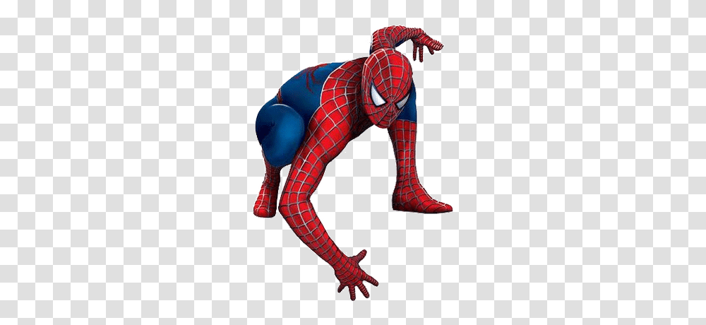 Spider Man Flying, Person, Statue, Sculpture Transparent Png