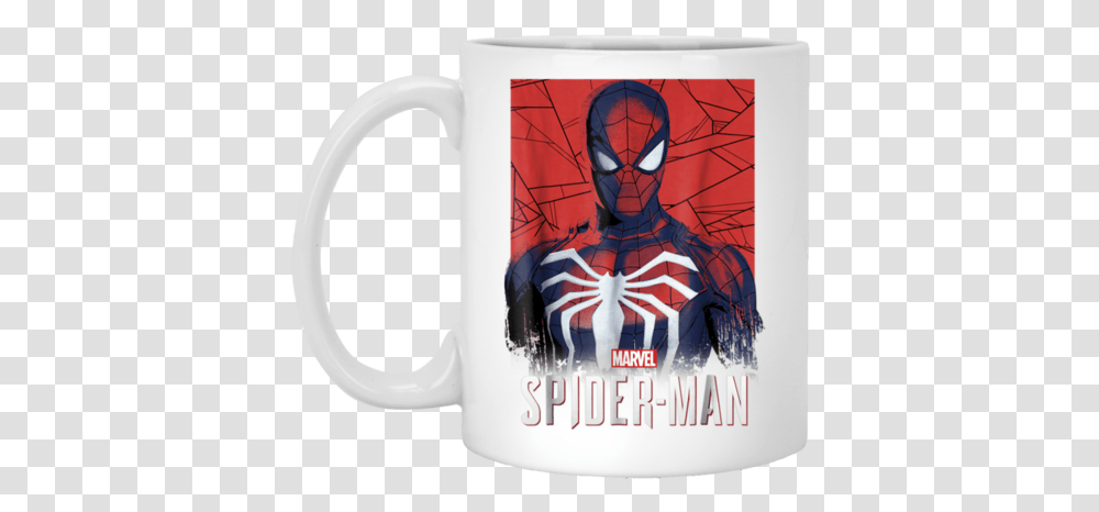 Spider Man Game Logo Portrait Graphic White Mug 11 Marvel Spider Man Ps4 T Shirt, Coffee Cup, Person, Human Transparent Png