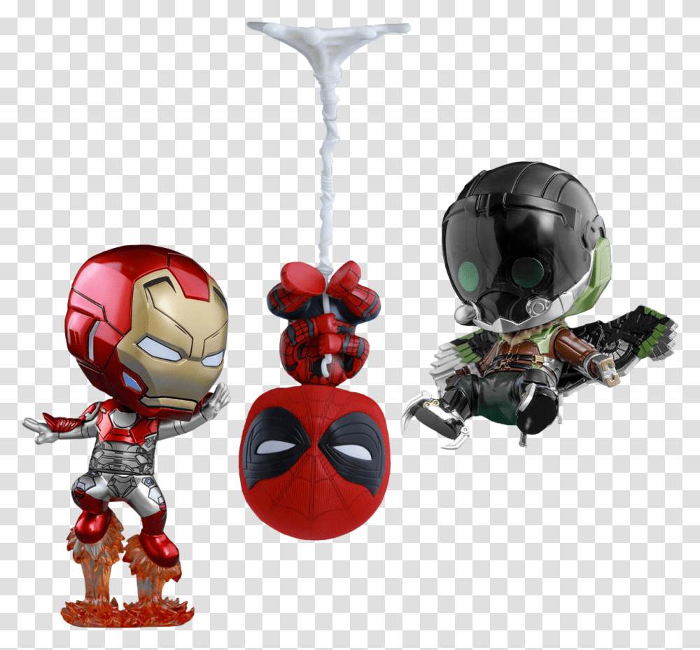 Spider Man Hc Spider Man Iron Man Vulture Cosbaby Set Helmet Apparel Water Transparent Png Pngset Com