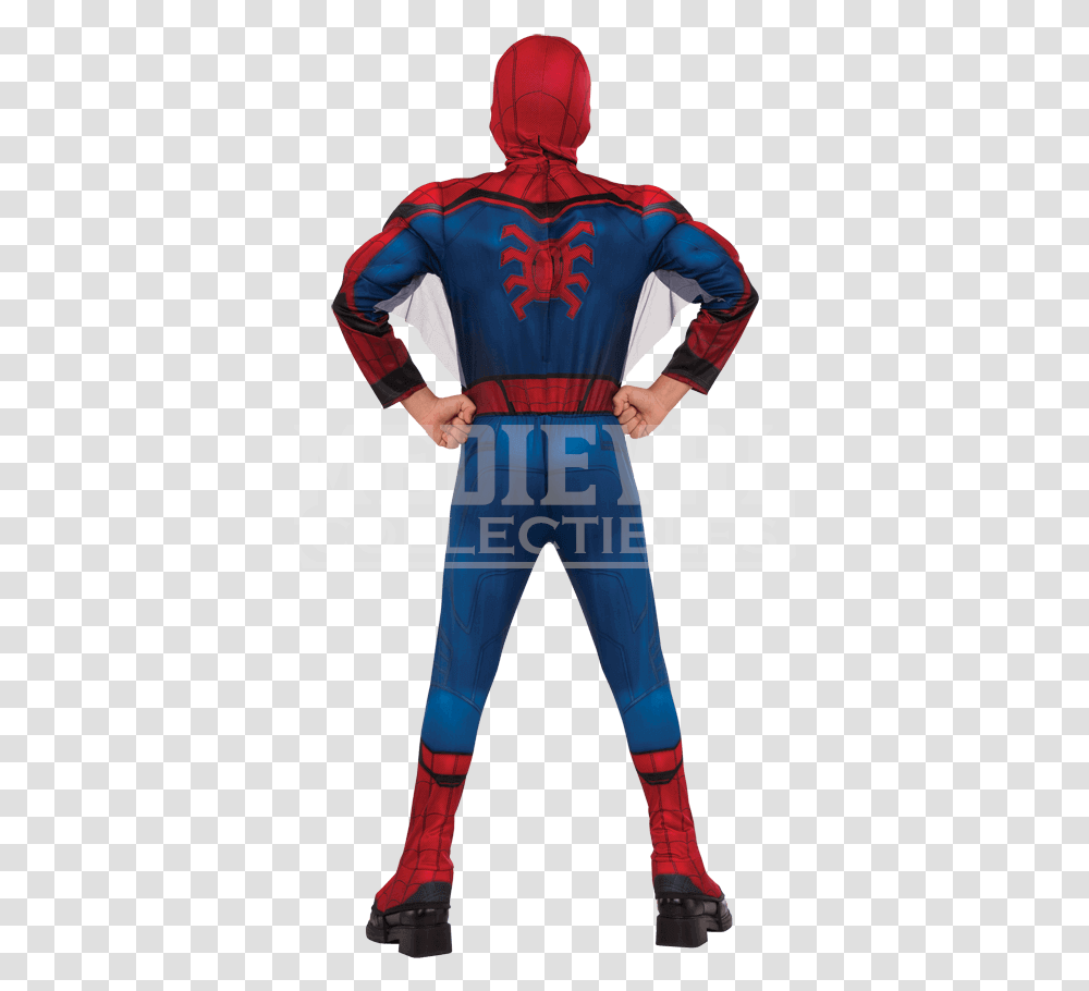 Spider Man Homecoming Costume Man Back Standing Hands On Hip, Pants, Person, Long Sleeve Transparent Png