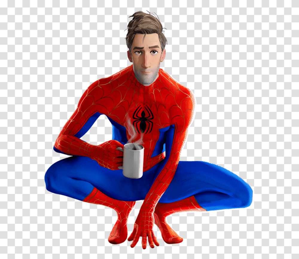 Spider Man Into The Spider Verse Costume Peter Parker, Person, Long Sleeve Transparent Png
