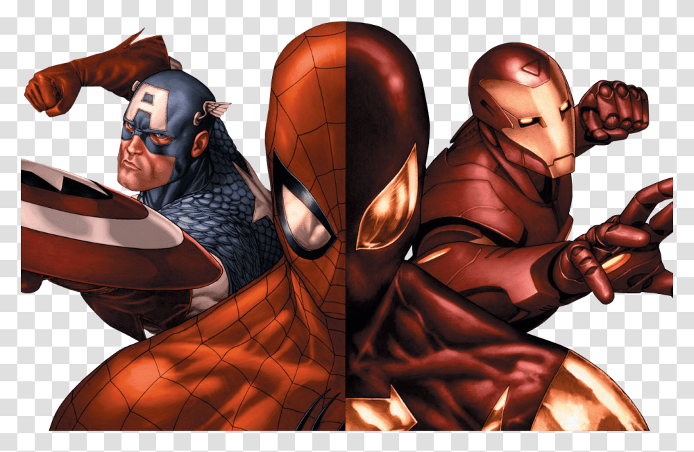 Spider Man Iron Man Comic Civil War Captain America, Sunglasses, Person, Sweets, Food Transparent Png