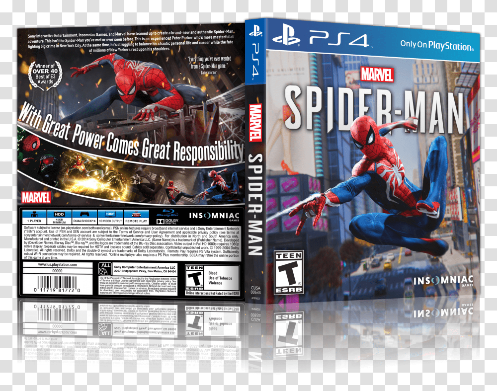 Spider Man Ps4 Transparent Png