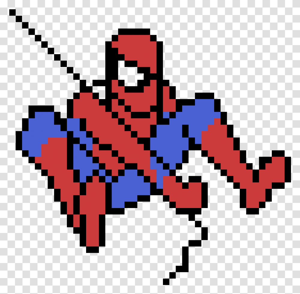 Spider Man Swinging Pixel Art Death Star Pixel Art, Rug, Cross Transparent Png