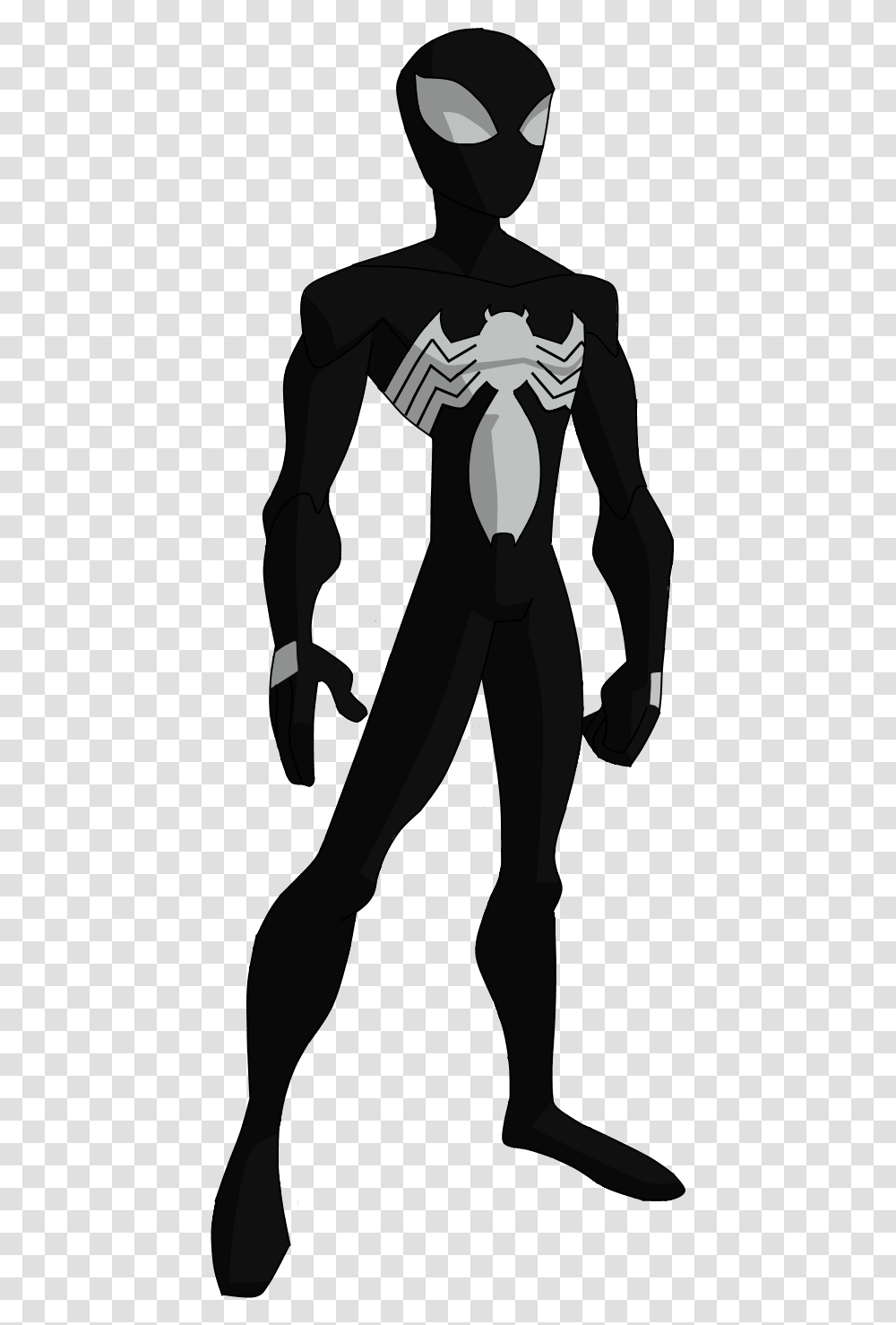 Spider Man Symbiote Suit Drawing Ref Pics Spectacular Spectacular Spiderman Symbiote Suit, Person, Silhouette, Hand Transparent Png