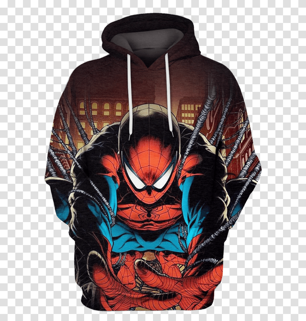 Spider Man The Avenger Movie Hoodie 3d Hd Spiderman Wallpapers Ipad, Apparel, Sweatshirt, Sweater Transparent Png