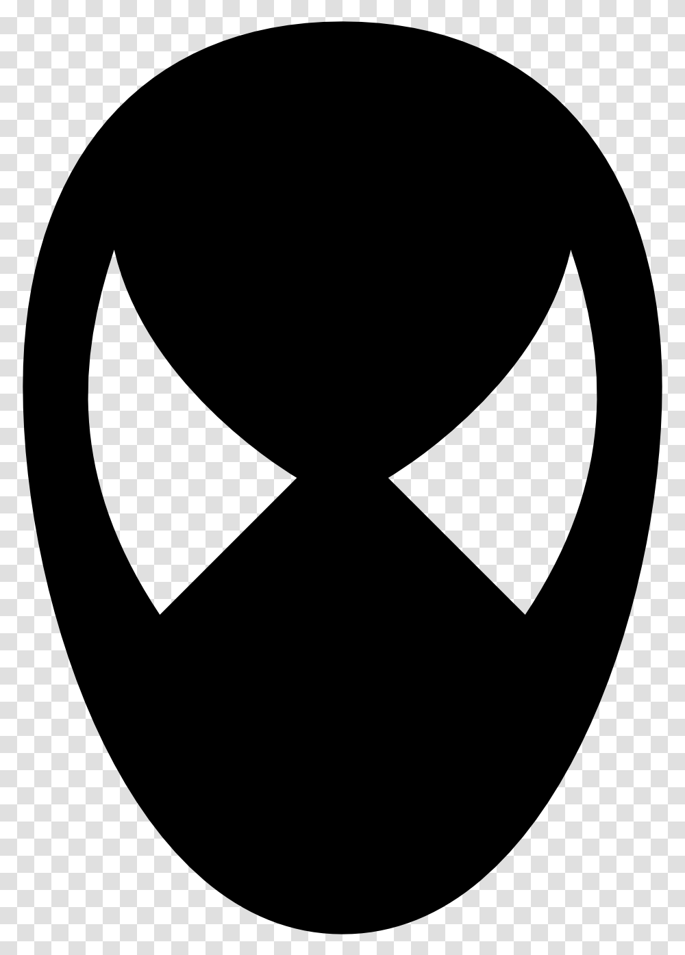 Spider Man Venom Punisher Iron Man Joker Black Silhouette Of Spiderman Face, Gray, World Of Warcraft Transparent Png