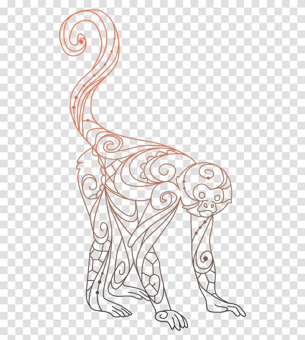 Spider Monkey, Pattern, Stencil Transparent Png