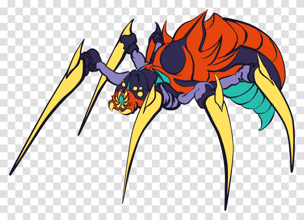 Spider Monster Clip Arts Cartoon Spider Monster, Wasp, Bee, Insect, Invertebrate Transparent Png
