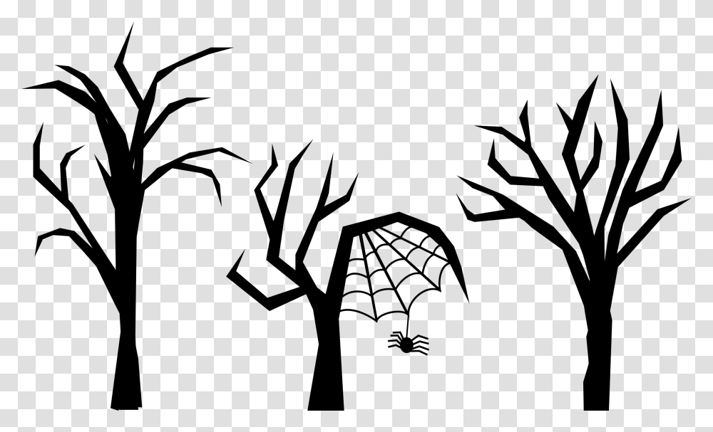 Spider On Tree Drawing, Gray, World Of Warcraft Transparent Png