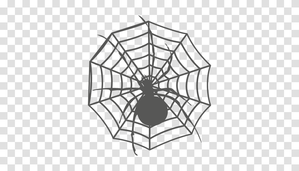 Spider On Web Silhouette, Spider Web, Lamp, Bird, Animal Transparent Png