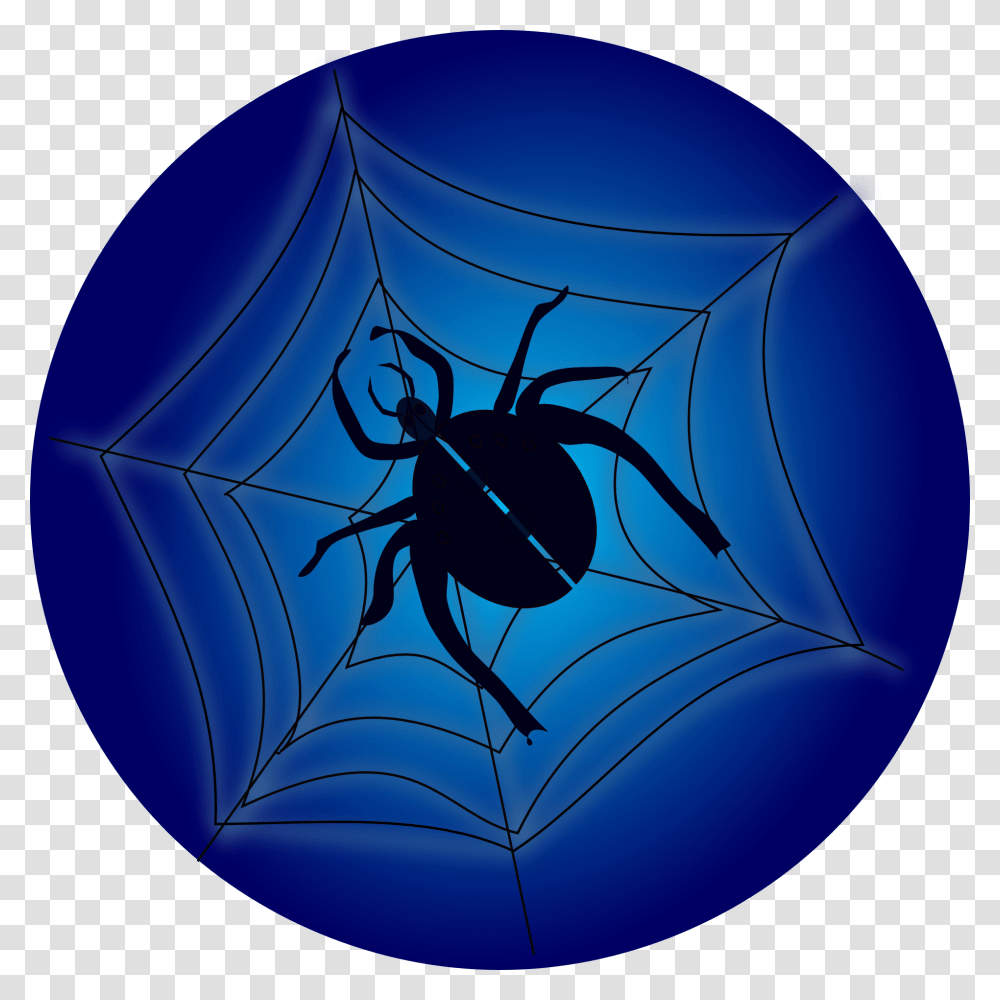 Spider On Web Svg Clip Arts Spider, Balloon, Spider Web, Invertebrate, Animal Transparent Png