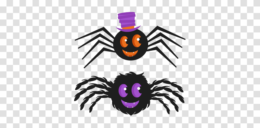 Spider Set Svg Cutting Files For Scrapbooking Halloween Halloween Cute Spider Clipart, Text, Graphics, Face Transparent Png