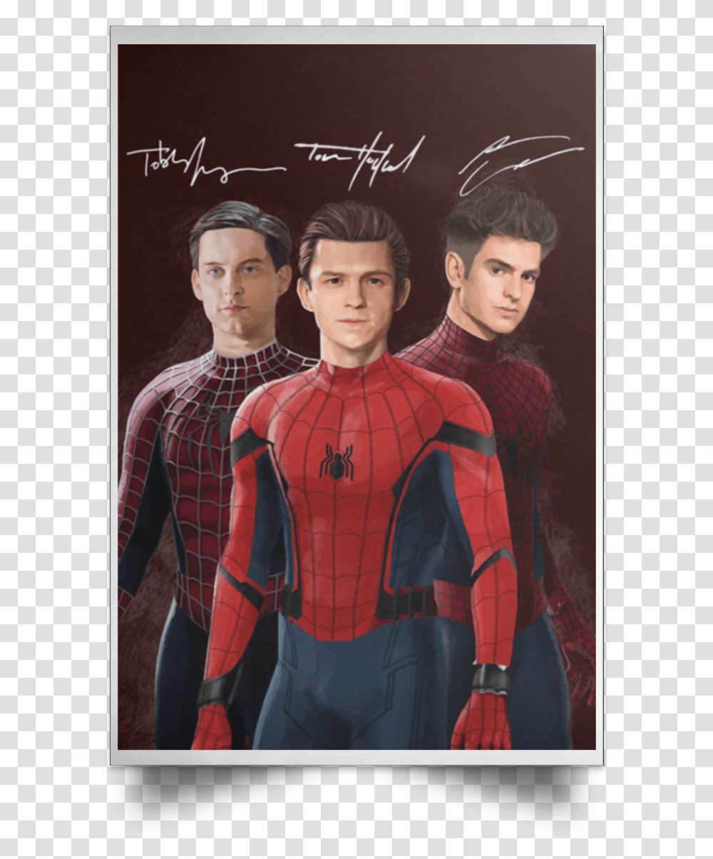 Spider Verse Tobey Maguire Andrew Garfield Tom Holland, Person, Performer, People Transparent Png