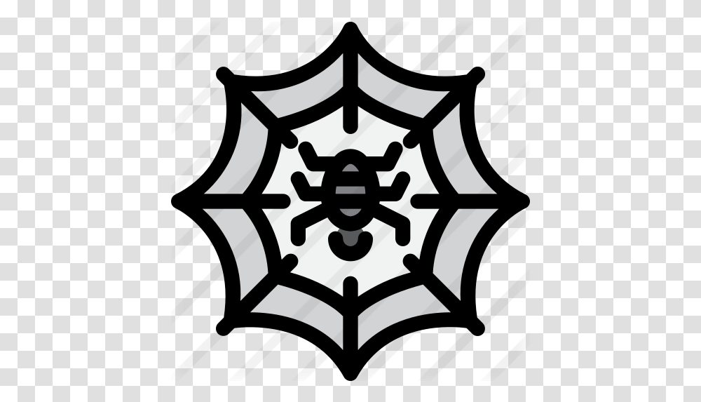 Spider Web Free Halloween Icons Clip Art Spider And Web, Stencil, Symbol Transparent Png